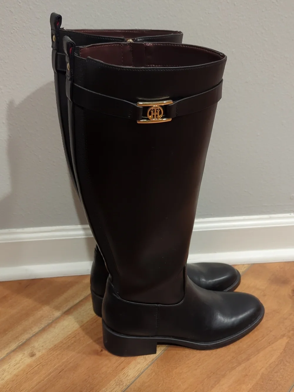 Tommy Hilfiger Iviann High Shaft Riding Boots Black